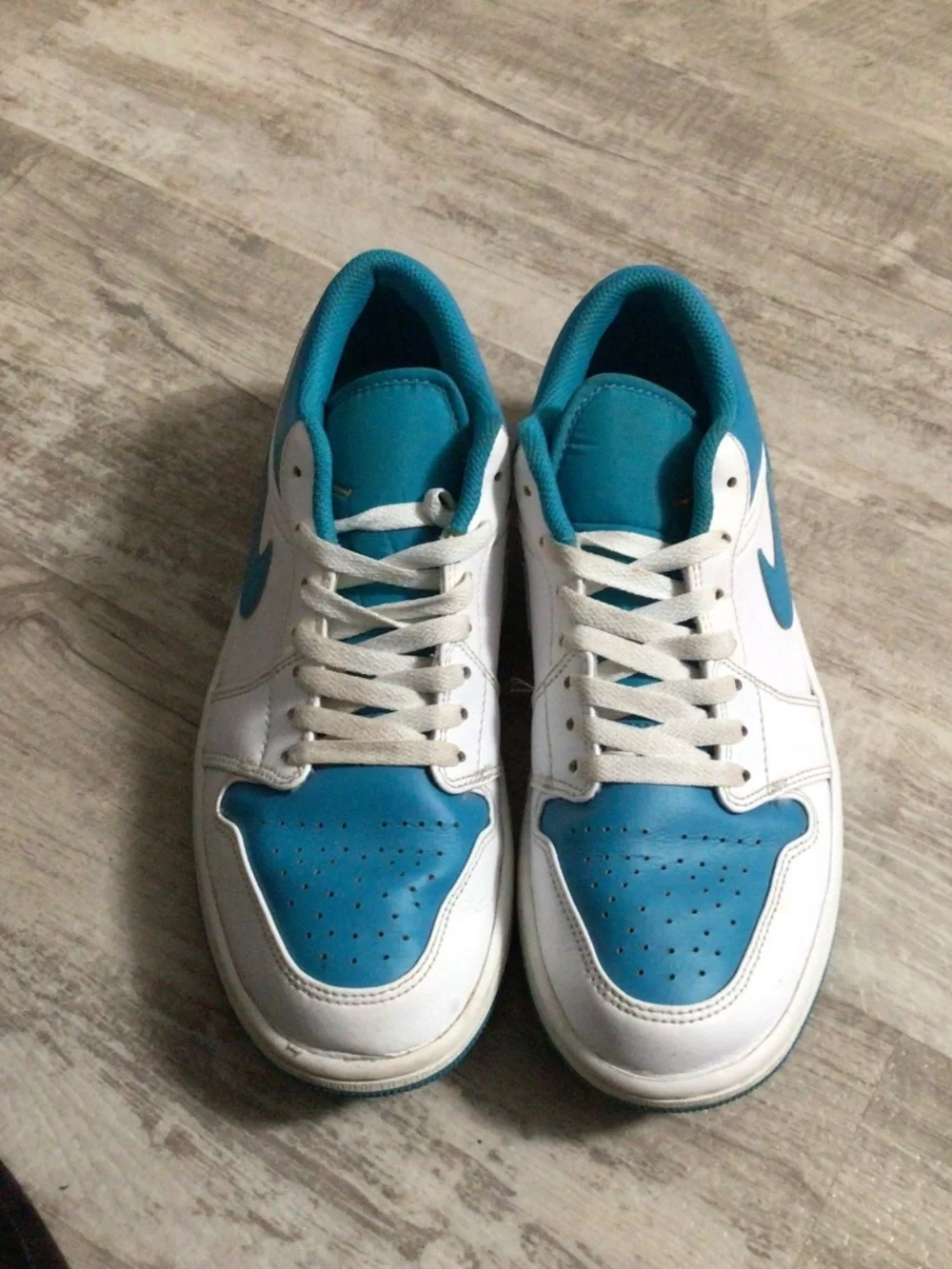 Aqua and White Jordan 1